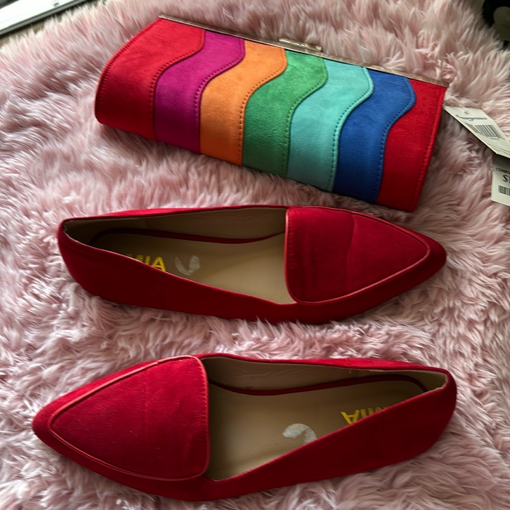 Women flats and purse